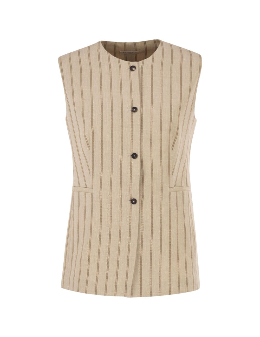 Gilet a righe gabriel in beige 