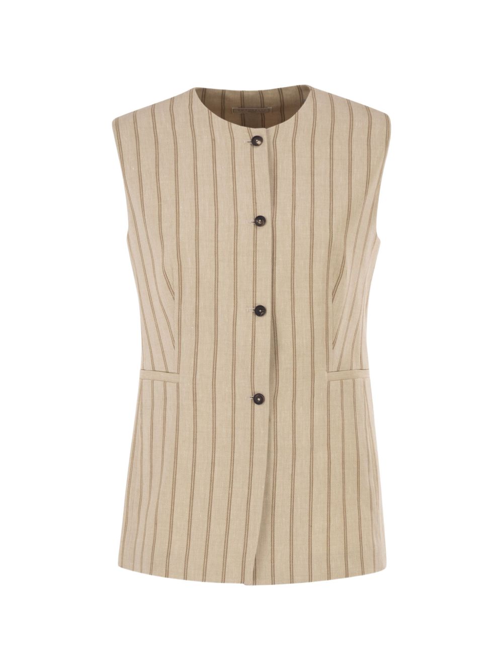 Gilet a righe gabriel in beige 