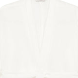Giacca con cintura e frange in bianco Antonelli - donna 
