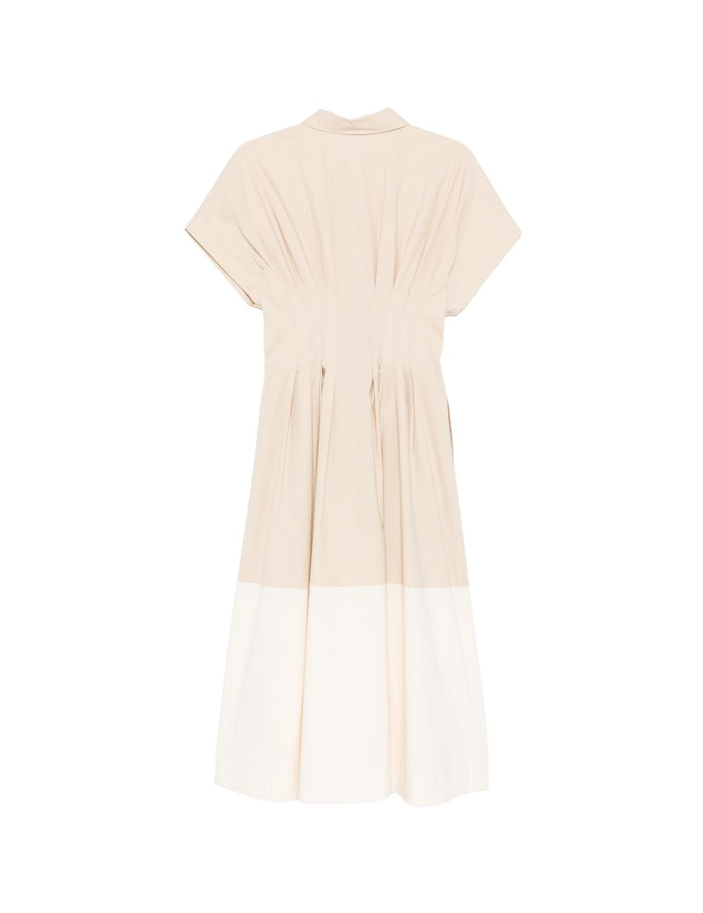 Abito midi a pieghe con blocchi di colore in beige Antonelli - donna 