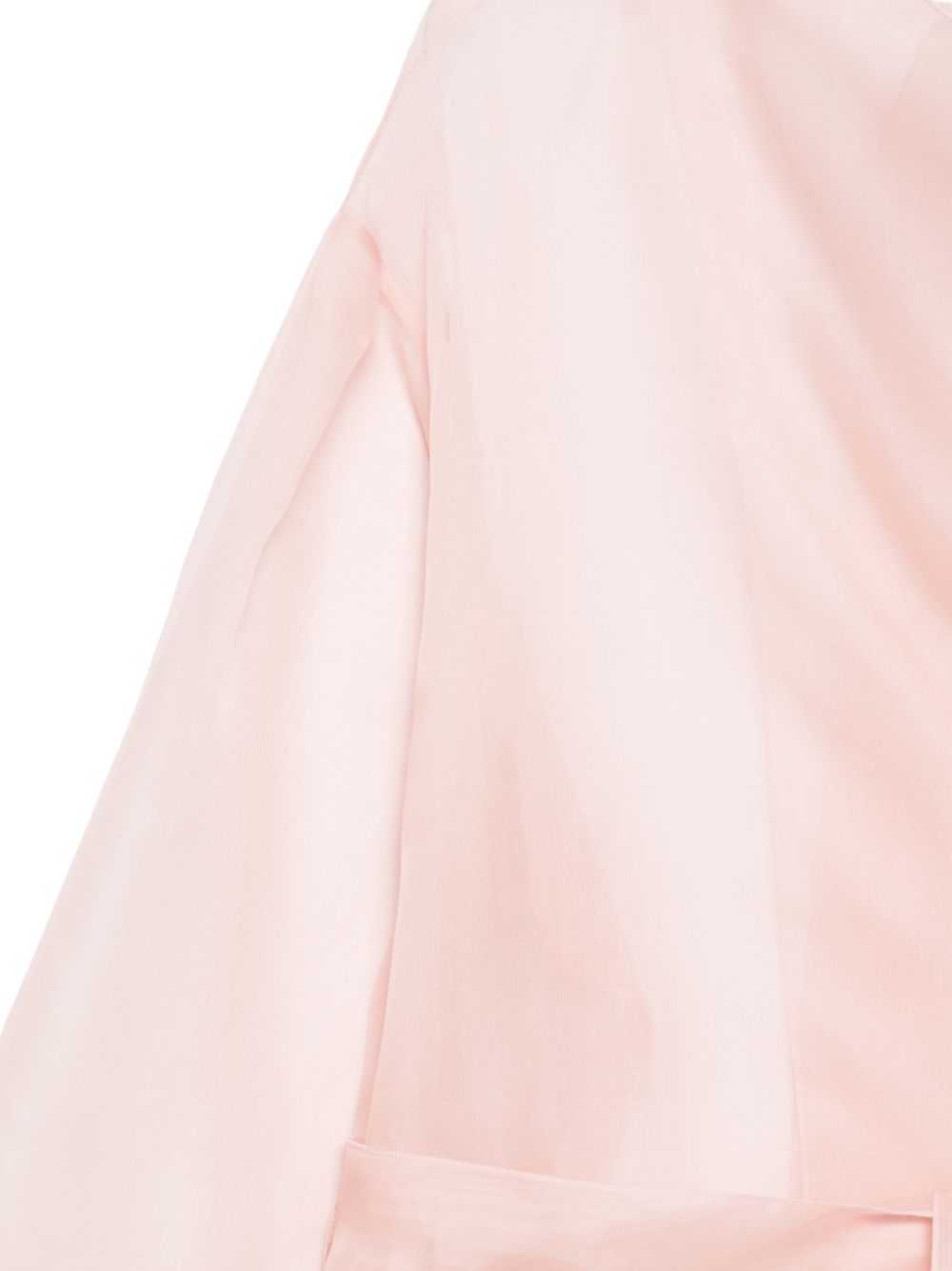 Abito semi-trasparente con cintura in rosa Antonelli - donna 