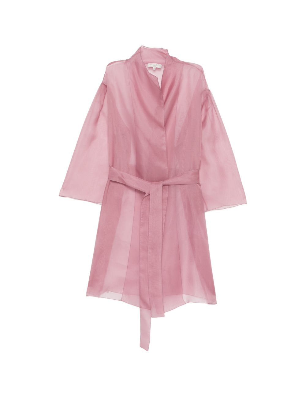 Abito semi-trasparente con cintura in rosa Antonelli - donna 