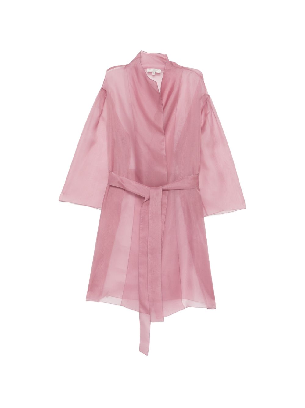 Abito semi-trasparente con cintura in rosa Antonelli - donna 
