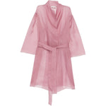 Abito semi-trasparente con cintura in rosa Antonelli - donna 