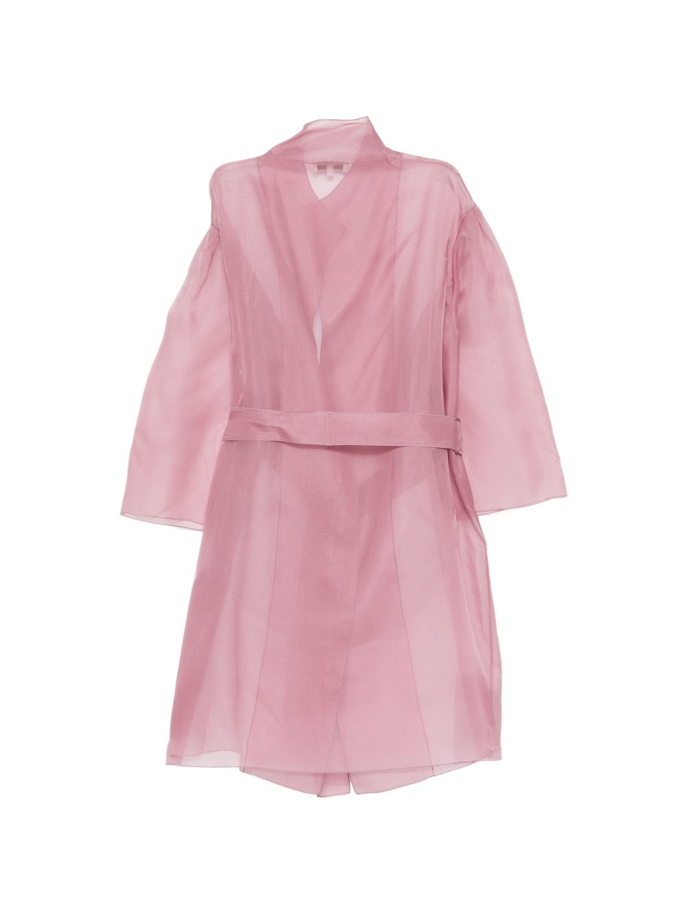 Abito semi-trasparente con cintura in rosa Antonelli - donna 