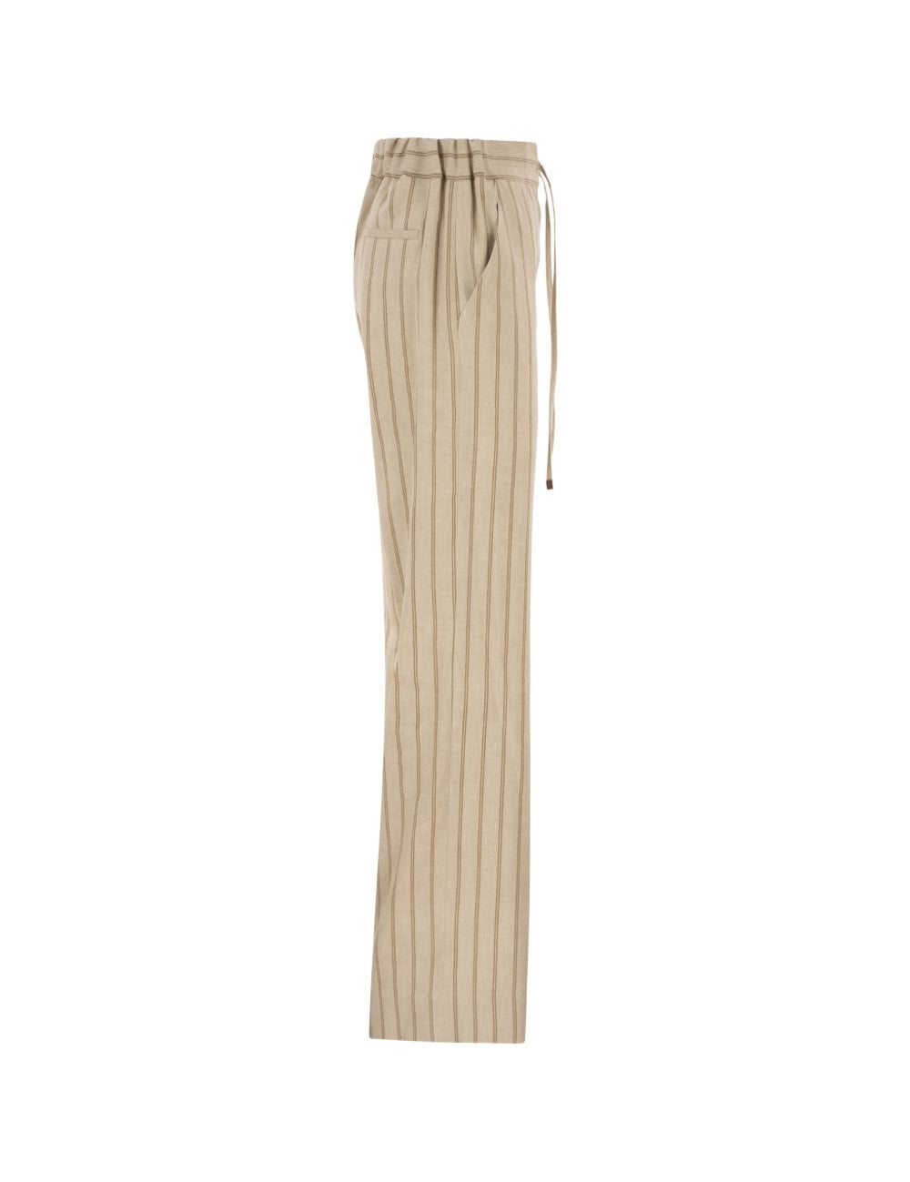Pantaloni slim-fit a righe in beige Antonelli - donna 
