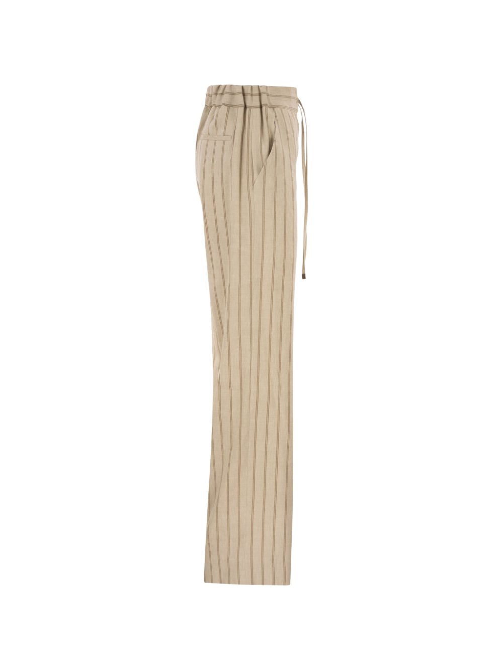 Pantaloni slim-fit a righe in beige Antonelli - donna 