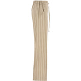 Pantaloni slim-fit a righe in beige Antonelli - donna 
