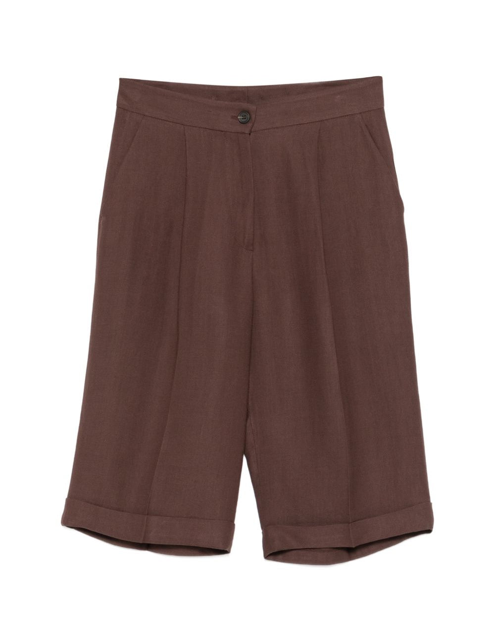 Shorts con bottoni in marrone Antonelli - donna 