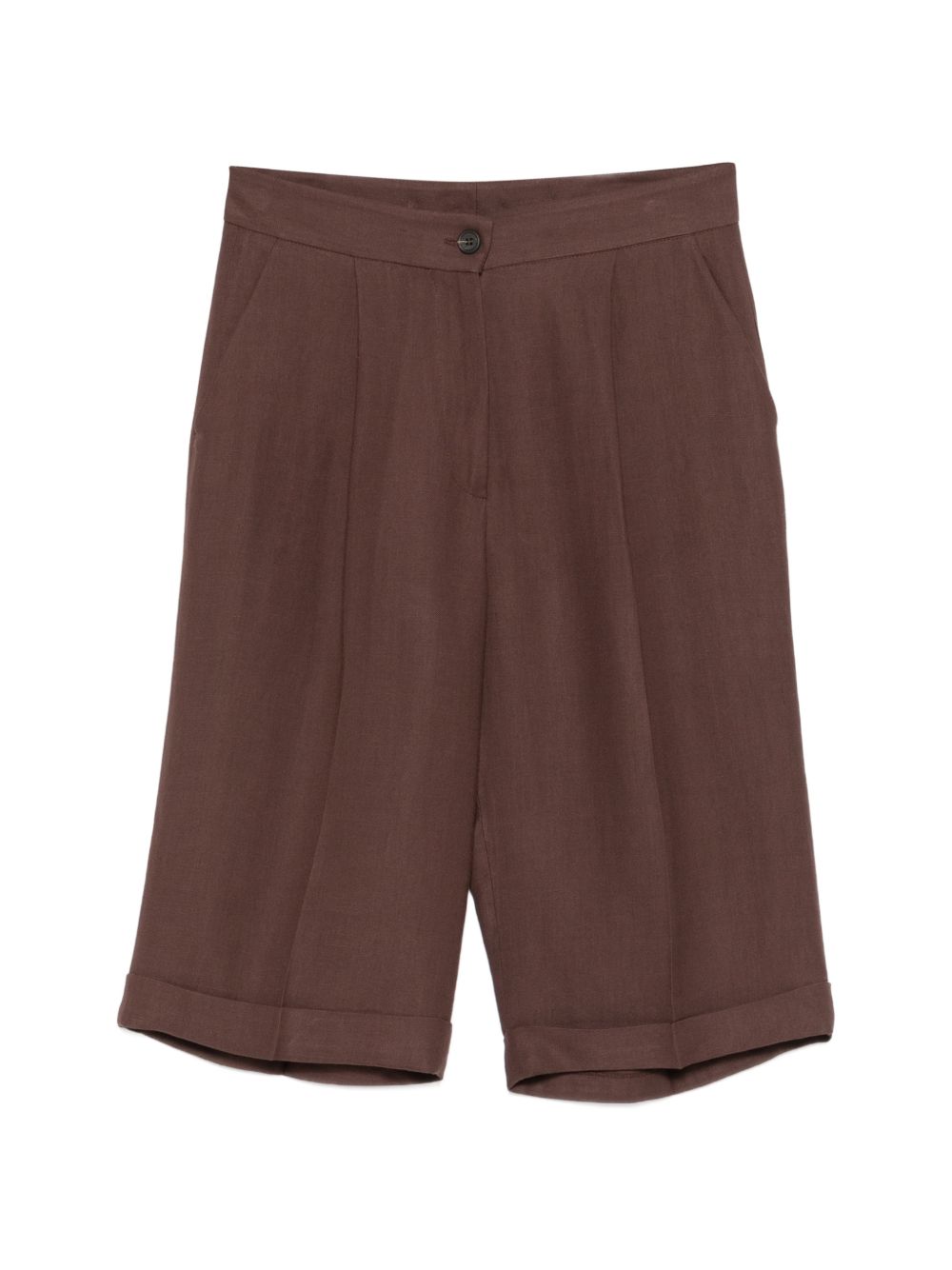 Shorts con bottoni in marrone Antonelli - donna 