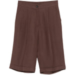 Shorts con bottoni in marrone Antonelli - donna 