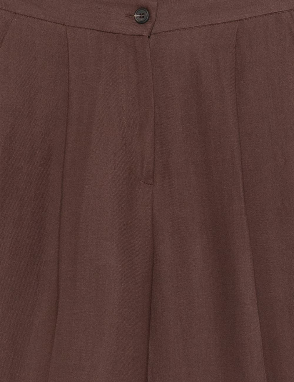 Shorts con bottoni in marrone Antonelli - donna 
