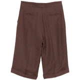 Shorts con bottoni in marrone Antonelli - donna 