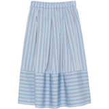 Gonna midi a righe Ibiza in azzurro Antonelli - donna 