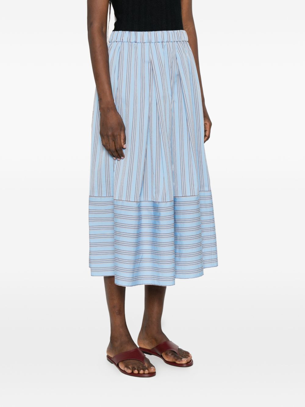 Gonna midi a righe Ibiza in azzurro Antonelli - donna 