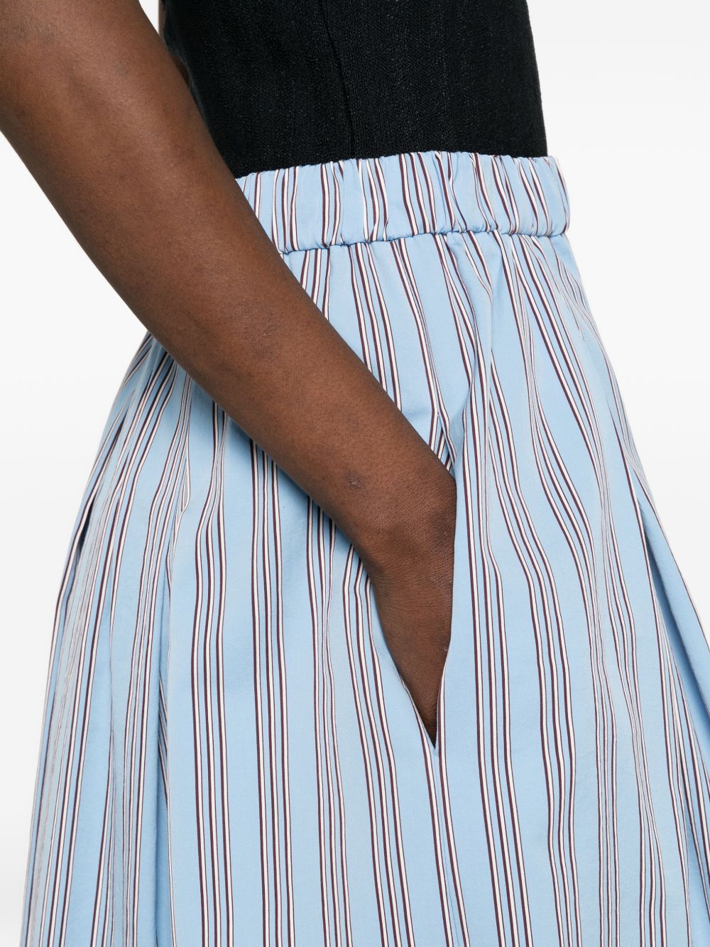 Gonna midi a righe Ibiza in azzurro Antonelli - donna 