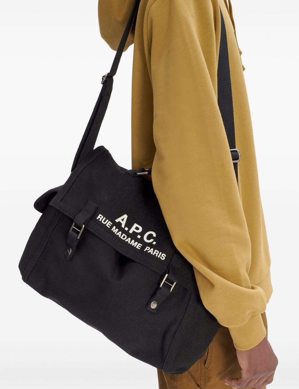 Borsa a tracolla con stampa in nero A.P.C. - unisex 