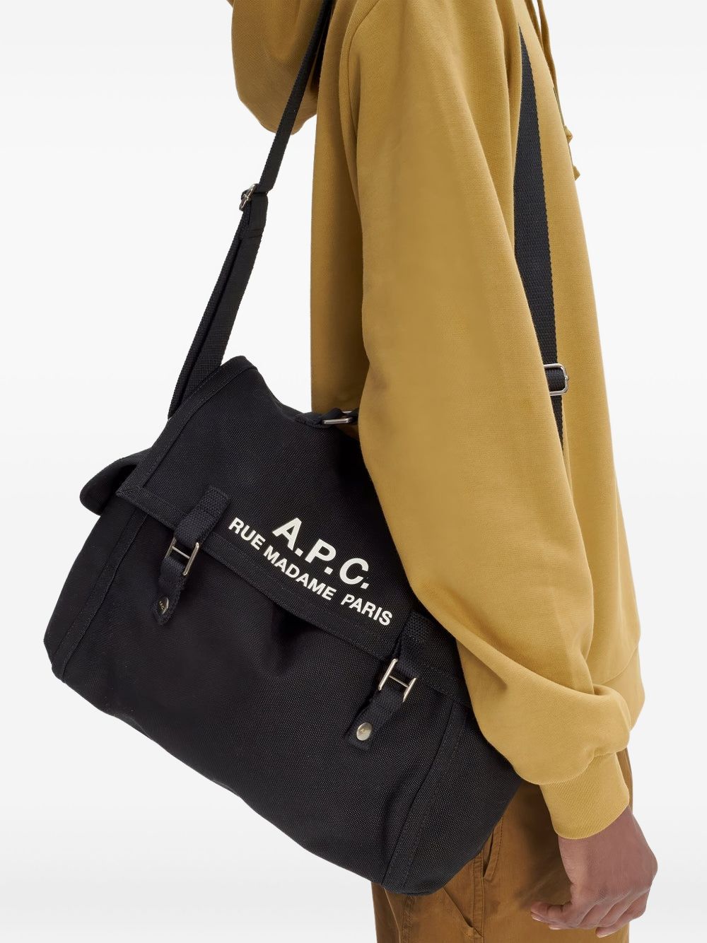 Borsa a tracolla con stampa in nero A.P.C. - unisex 