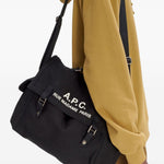 Borsa a tracolla con stampa in nero A.P.C. - unisex 