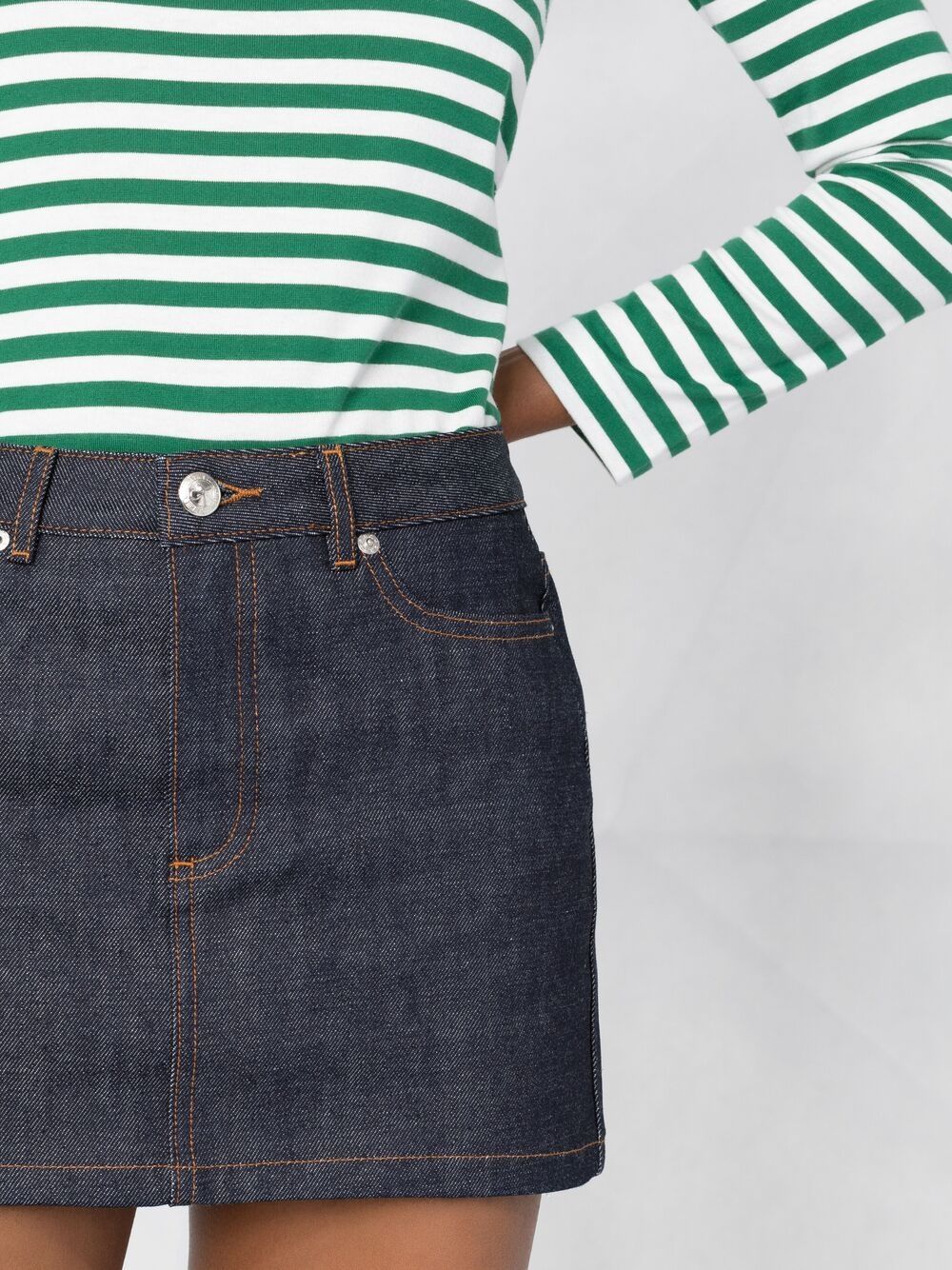 Gonna midi denim in blu A.P.C. - donna 