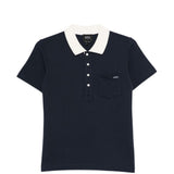 Polo con collo e taschino in blu A.P.C. - donna 