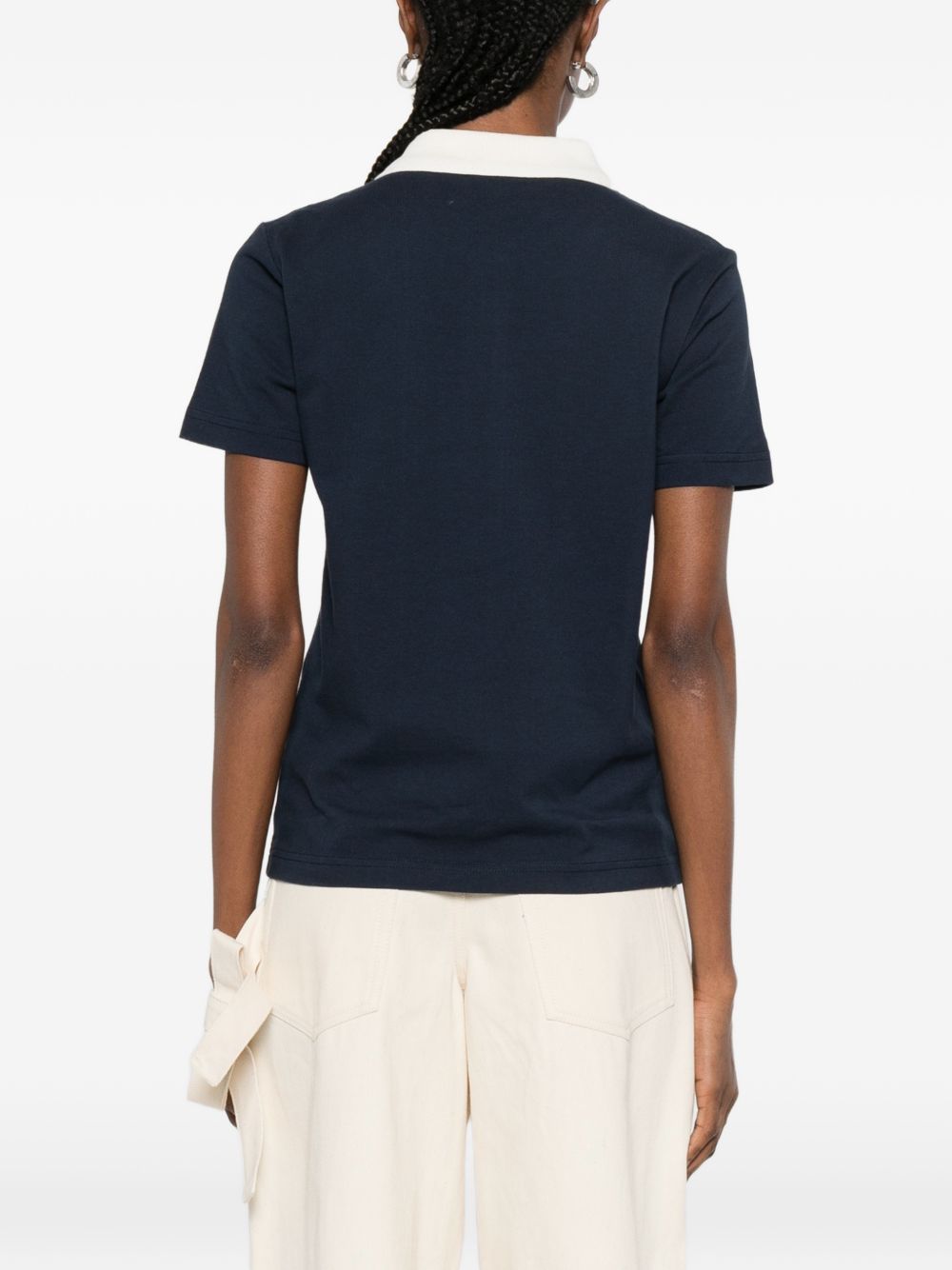 Polo con collo e taschino in blu A.P.C. - donna 