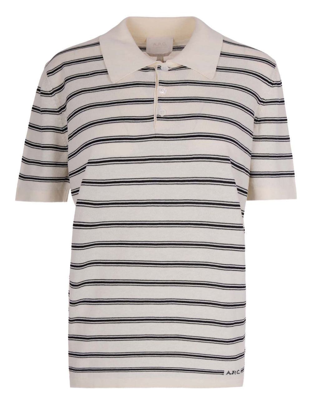 Polo a righe in bianco e blu A.P.C. - uomo 