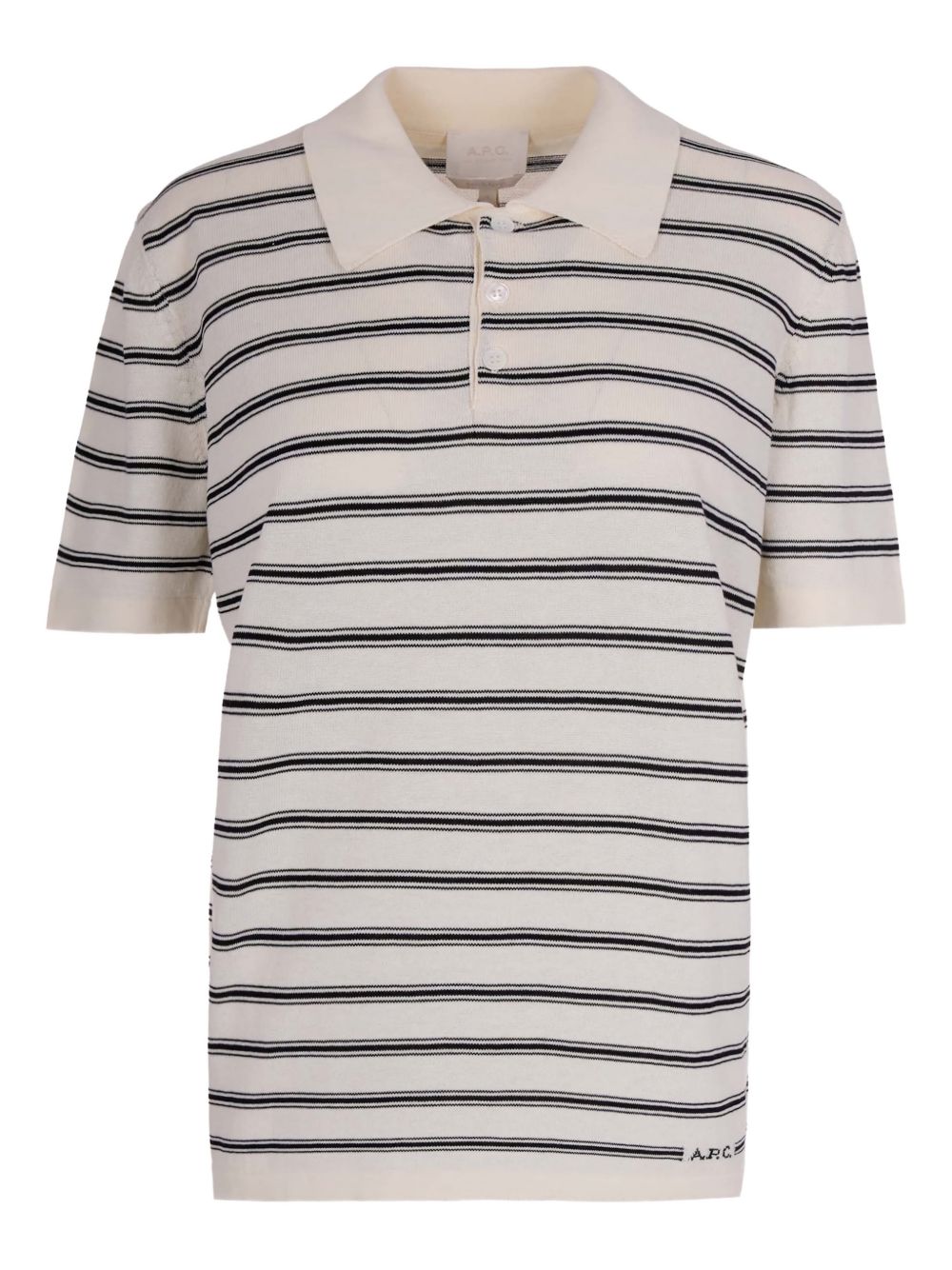 Polo a righe in bianco e blu A.P.C. - uomo 
