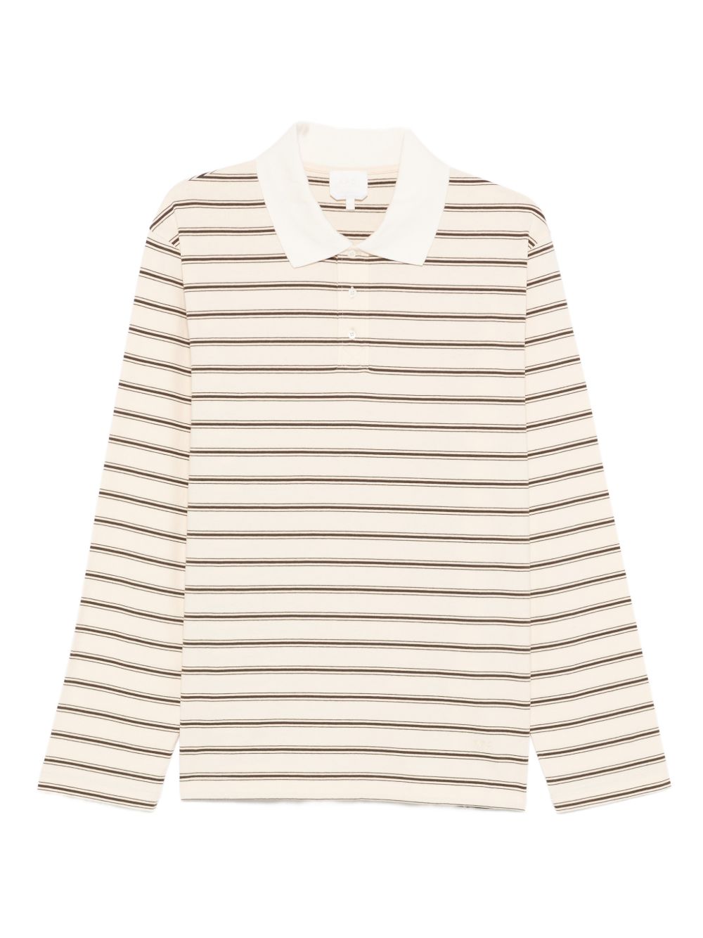 Polo a maniche lunghe a righe in beige A.P.C. - uomo 