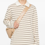Polo a maniche lunghe a righe in beige A.P.C. - uomo 