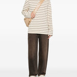 Polo a maniche lunghe a righe in beige A.P.C. - uomo 