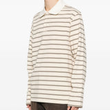 Polo a maniche lunghe a righe in beige A.P.C. - uomo 
