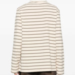 Polo a maniche lunghe a righe in beige A.P.C. - uomo 