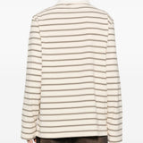 Polo a maniche lunghe a righe in beige A.P.C. - uomo 