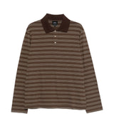 Polo con motivo a righe in marrone A.P.C. - uomo 