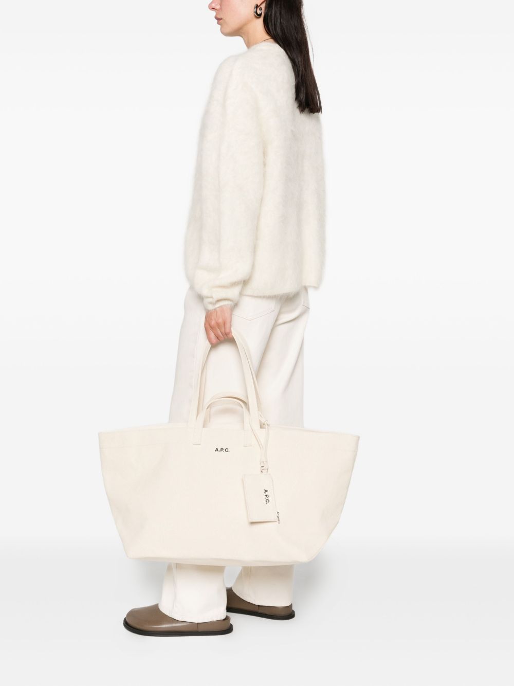 Tote bag Le Drummer Toile in avorio A.P.C. - donna 
