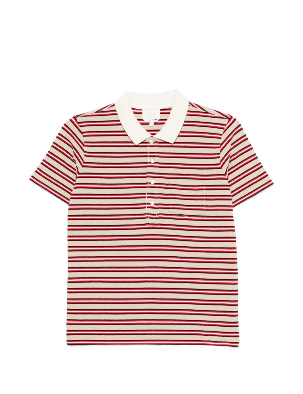 Polo con colletto a righe in beige e rosso A.P.C. - donna 