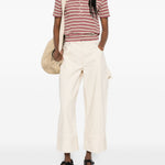 Polo con colletto a righe in beige e rosso A.P.C. - donna 