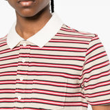 Polo con colletto a righe in beige e rosso A.P.C. - donna 