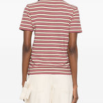Polo con colletto a righe in beige e rosso A.P.C. - donna 