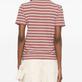Polo con colletto a righe in beige e rosso A.P.C. - donna 