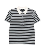 Polo con colletto a righe in beige e blu A.P.C. - donna 