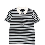 Polo con colletto a righe in beige e blu A.P.C. - donna 