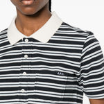 Polo con colletto a righe in beige e blu A.P.C. - donna 