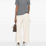 Polo con colletto a righe in beige e blu A.P.C. - donna 
