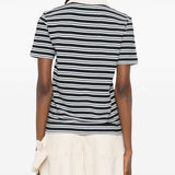 Polo con colletto a righe in beige e blu A.P.C. - donna 