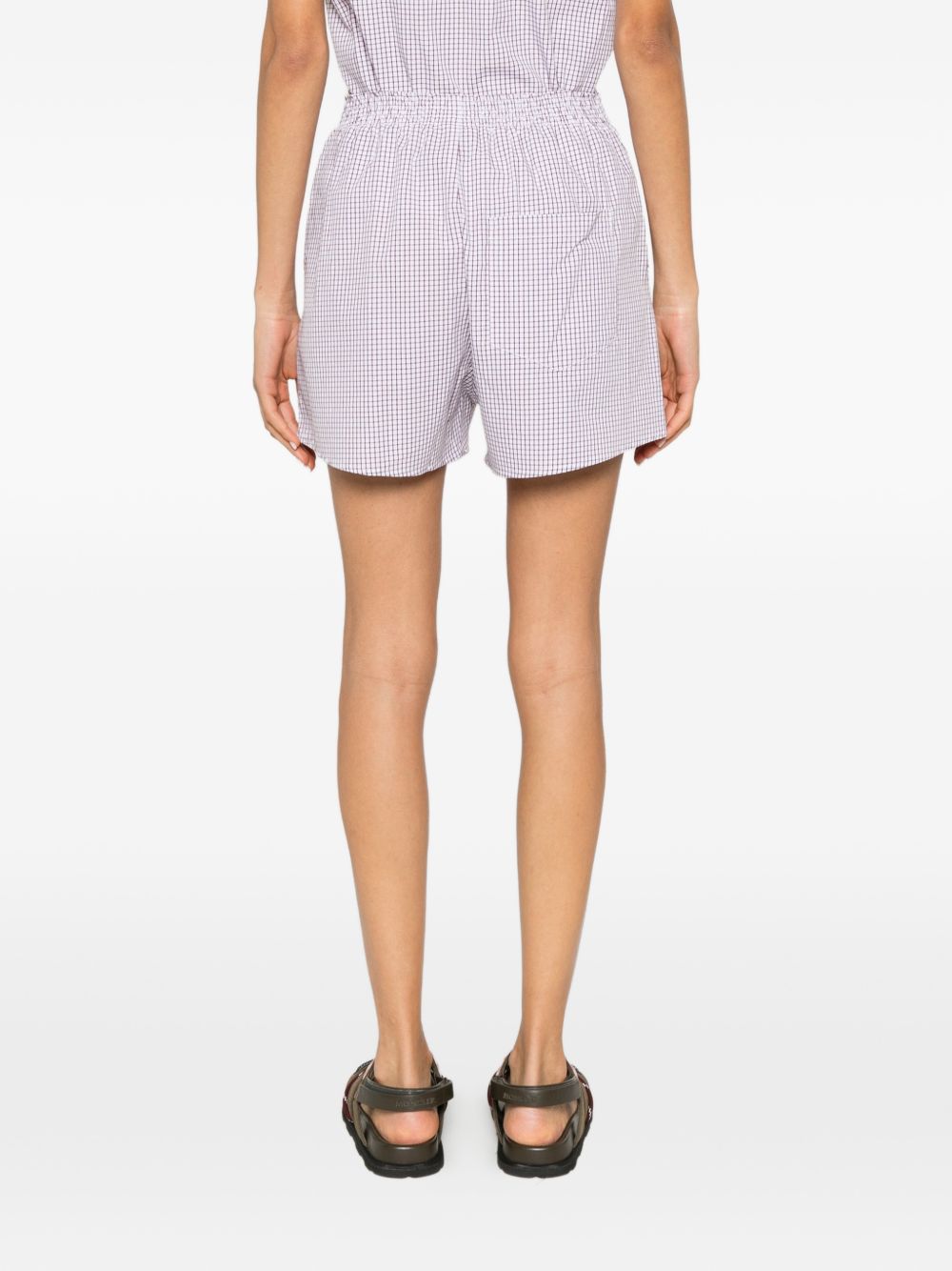 Pantaloncini a quadretti in bianco e marrone A.P.C. - donna 