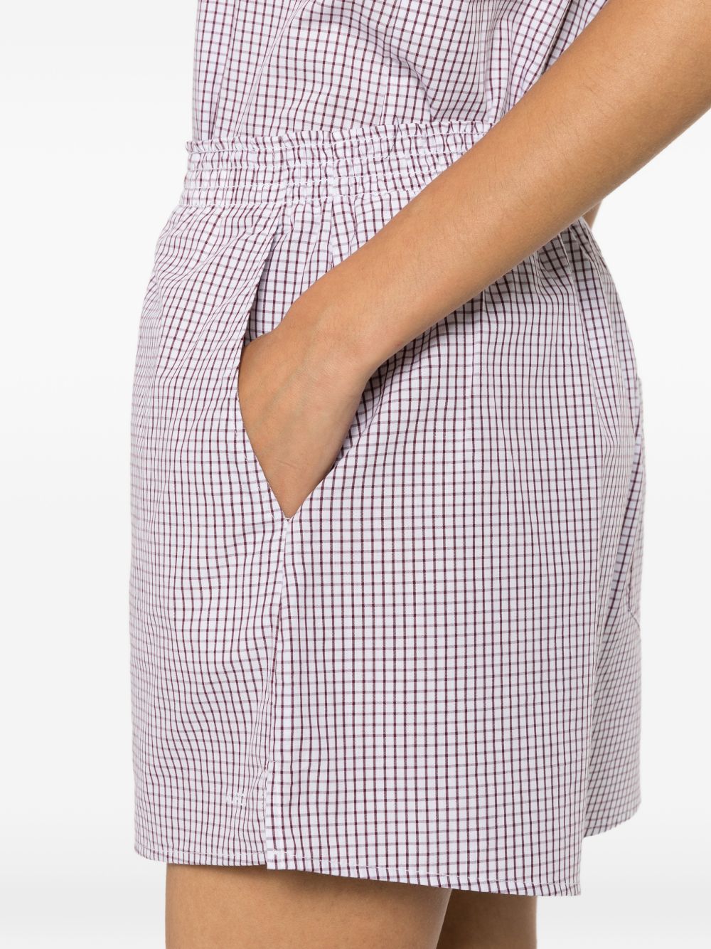 Pantaloncini a quadretti in bianco e marrone A.P.C. - donna 