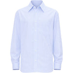 Camicia a righe in cotone con dettaglio tasca in azzurro A.P.C. - uomo 