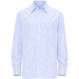 Camicia a righe in cotone con dettaglio tasca in azzurro A.P.C. - uomo 